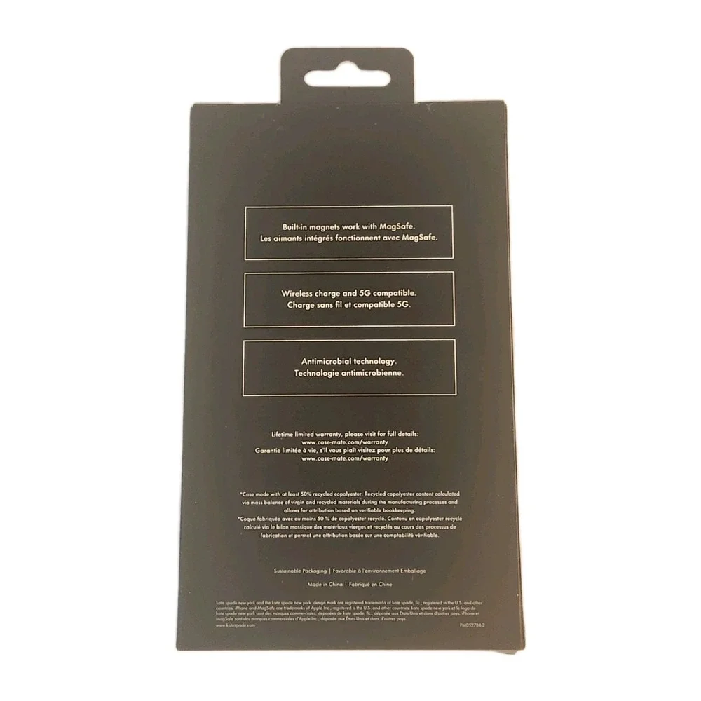 kate spade New York Case for iPhone 15 Pro Max w MagSafe Clear Floral Gold Black